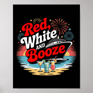 Poster Celebração do 4 de Julho Viagem Cruzeiro de Bebida