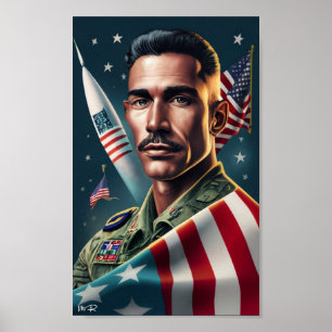 Poster Celebração do Dia do Exército Americano para Veter