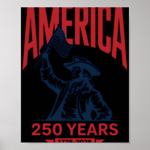 Poster Celebração Patriótica América 250 Anos 1776 2026