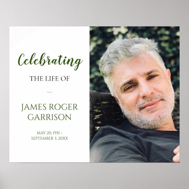 Poster Celebração Verde da Vida com a Celebração de Fotos (Frente)