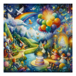 Pôster Celebração Wimsical de Aniversário