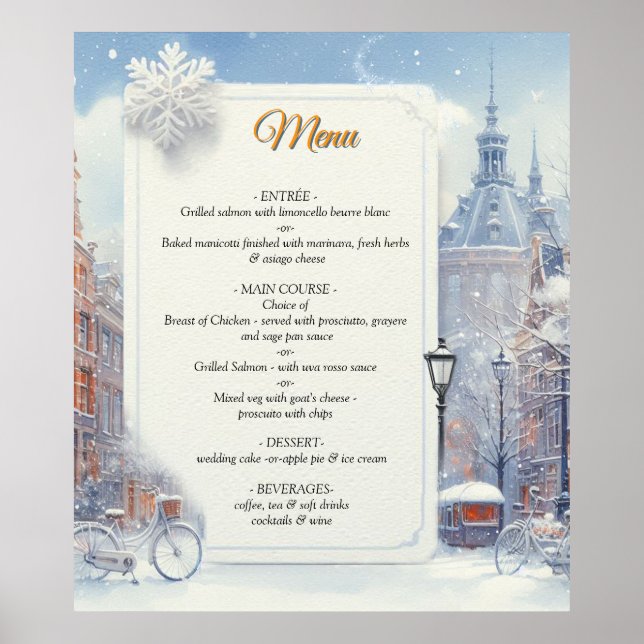 Poster Celebrações de Inverno em Amsterdã (Frente)