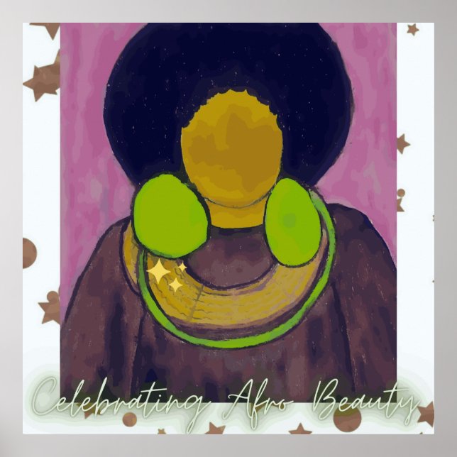 Poster Celebrando a Beleza Afro (Frente)
