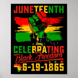 Poster Celebrando a Liberdade Negra 1865 Afro-Americano 4