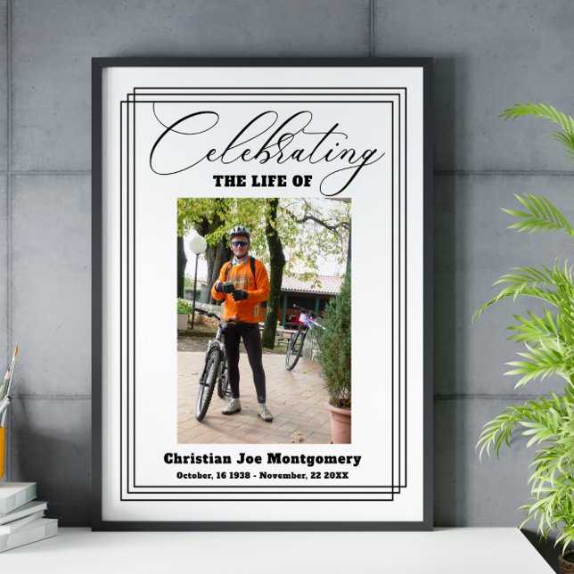 Poster Celebrando a vida do Black Photo Funeral (Criador carregado)