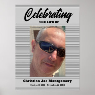 Poster Celebrando a vida  Foto Funeral 