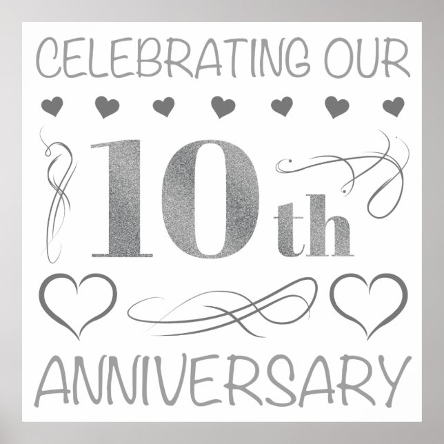 Poster Celebrando nosso 10º aniversário (Frente)