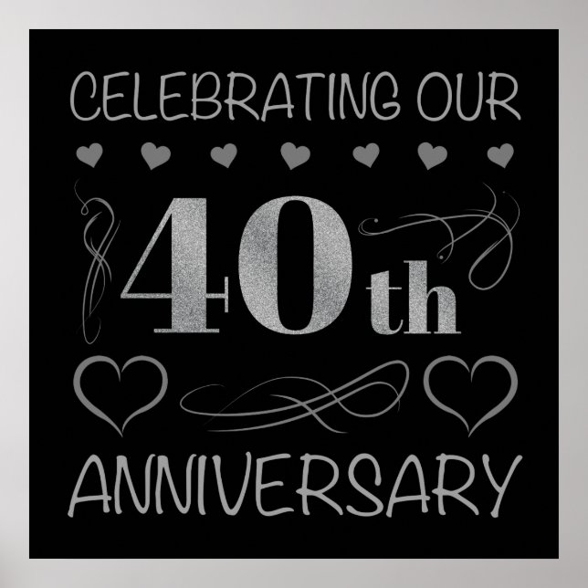 Poster Celebrando nosso 40º aniversário (Frente)
