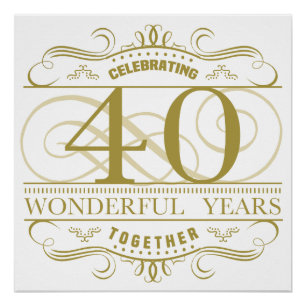 Pôster Celebrando o 40º aniversário