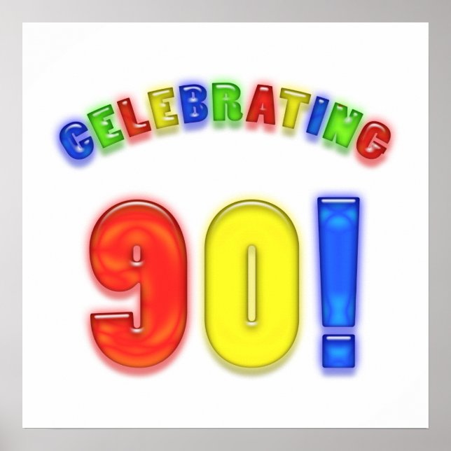 Pôster Celebrando o Aniversário do 90 (Frente)