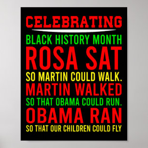 Poster Celebrando o Mês da História Negra, Poder Inspirad