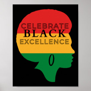 Poster Celebrar a excelência negra depois da silhueta - v