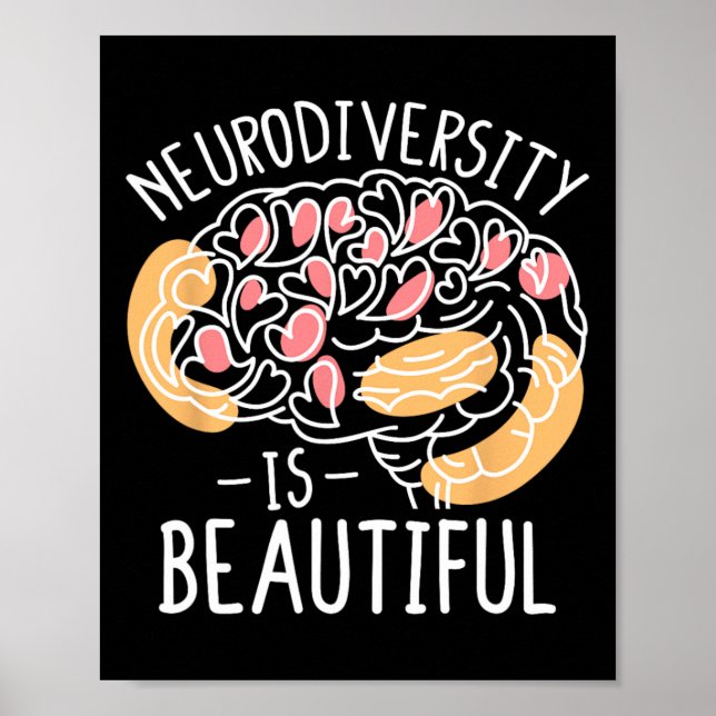 Poster Celebrar a Neurodiversidade é bonita (Frente)