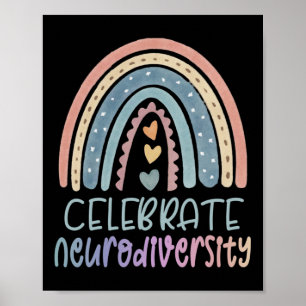 Poster Celebrar a Neurodiversidade Saúde Mental Autismo A