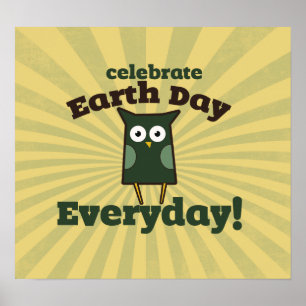 Pôster Celebrar a Terra todos os dias