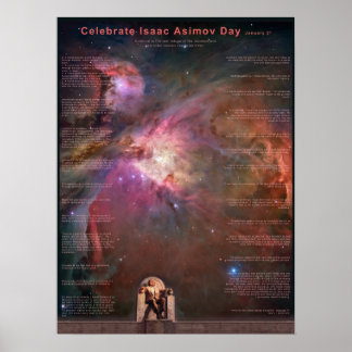 Poster Celebrar Isaac Asimov Day