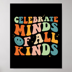 Poster Celebrar Mentes De Todos Os Tipos De Autismo À Saú
