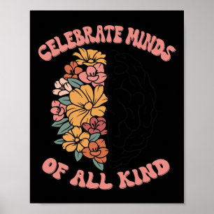Poster Celebrar Mentes De Todos Os Tipos De Autismo Cereb
