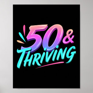Poster Celebrar o 50º aniversário e o aniversário prósper