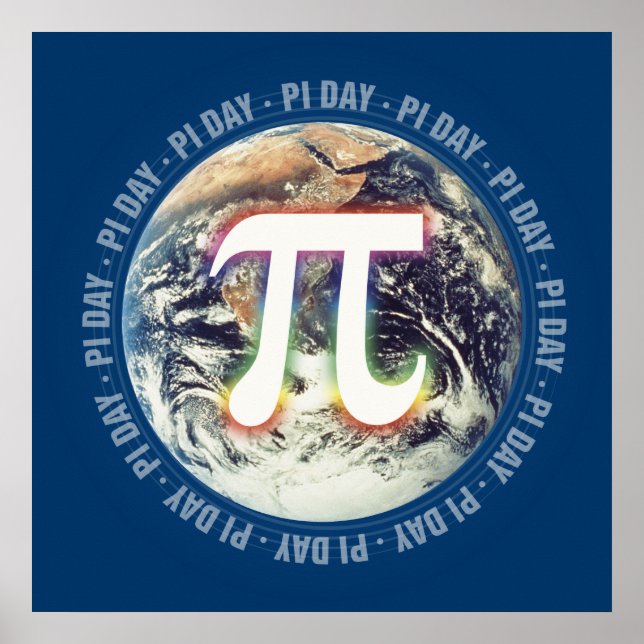 Pôster Celebrar o Dia do Pi na Terra | Matemática (Frente)