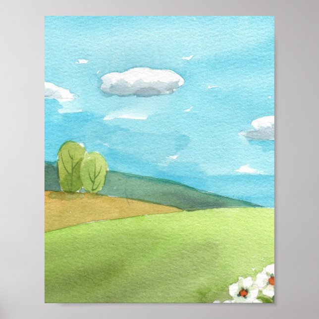 Poster Celebrar o Dia Mundial da Arte com Uma Incrível Aq (Frente)