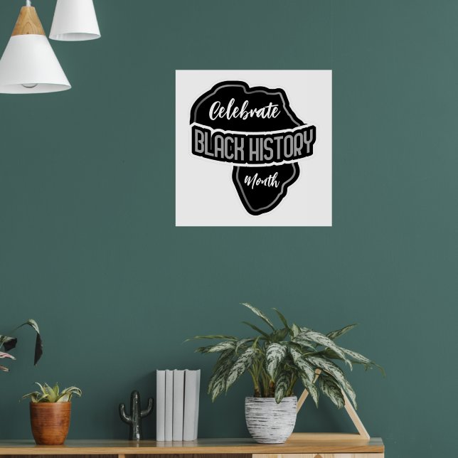 Poster Celebrar o Mês da História Negra em Branco (Sala de Estar 1)