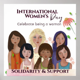 Poster Celebrar Retratos do Dia da Mulher