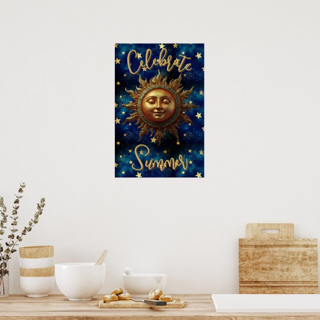 Poster Celebrar Verão Celestial (Cozinha)