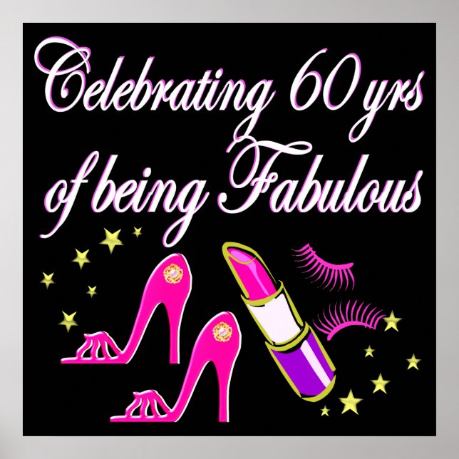 POSTER CELEBRATE 60 YEARS AS A FABULOUS DIVA (Frente)