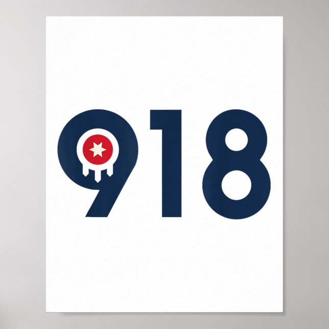 Poster Celebrate The Nine One Eight Tulsa Oklahoma 918 Ar (Frente)