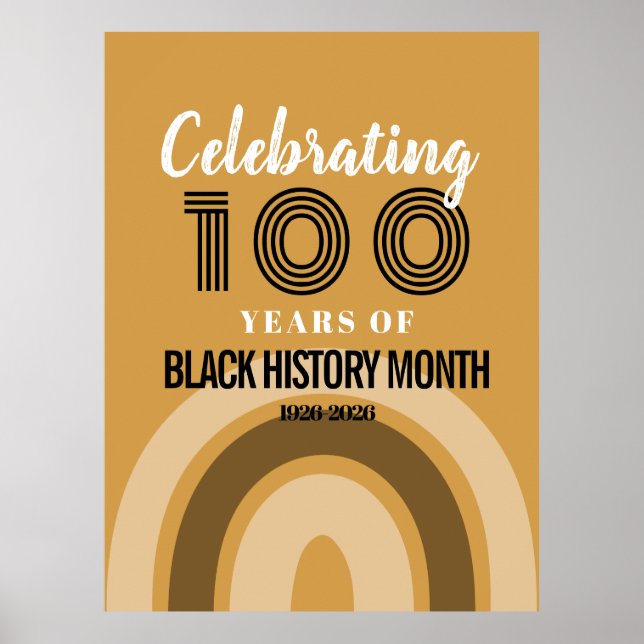 Poster Celebrating 100 Years Of Black History Month (Frente)