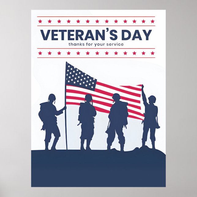 Poster Celebrating Heroes of America – Veterans Day 2025 (Frente)