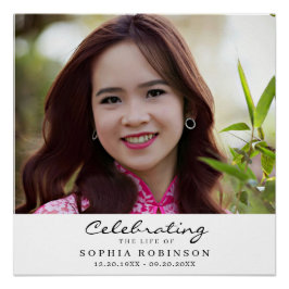 Pôster Celebration of Life Photo Funeral Memorial Welcome