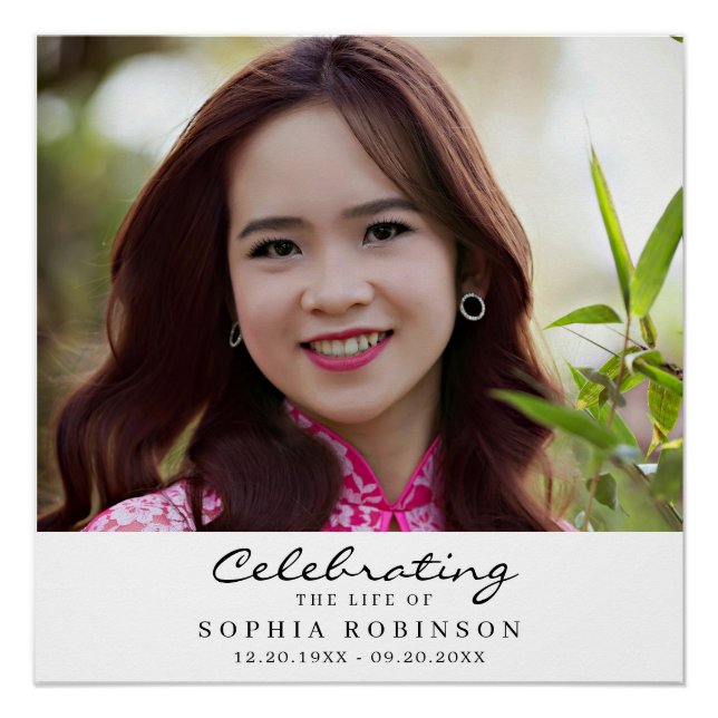 Pôster Celebration of Life Photo Funeral Memorial Welcome (Frente)