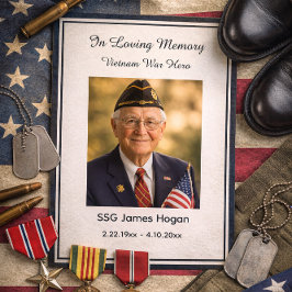 Poster Celebration of Life Photo Military Rank Funeral