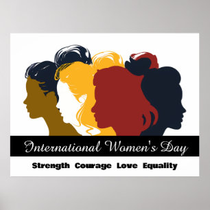 Poster Celebre o Dia Internacional da Mulher 8 de março d