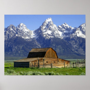 Poster Celeiro Solitário em Grand Tetons