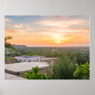 Poster Célere de Ovelhas Pacíficas ao Pôr do Sol - Cartaz