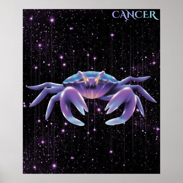 Poster Celestial Cancer – Astrology Art (Frente)
