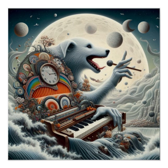Pôster Celestial Canis Pianist (Frente)