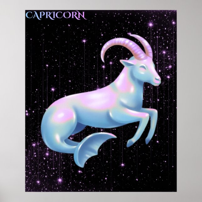 Poster Celestial Capricorn – Astrology Art (Frente)