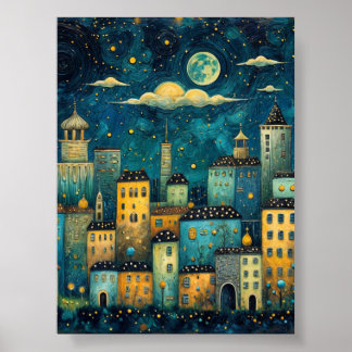 Poster Celestial Cityscape