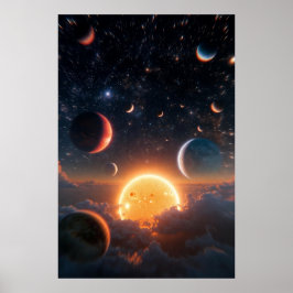 Poster Celestial Dawn Above the Cloud Sea