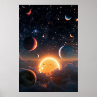 Poster Celestial Dawn Above the Cloud Sea