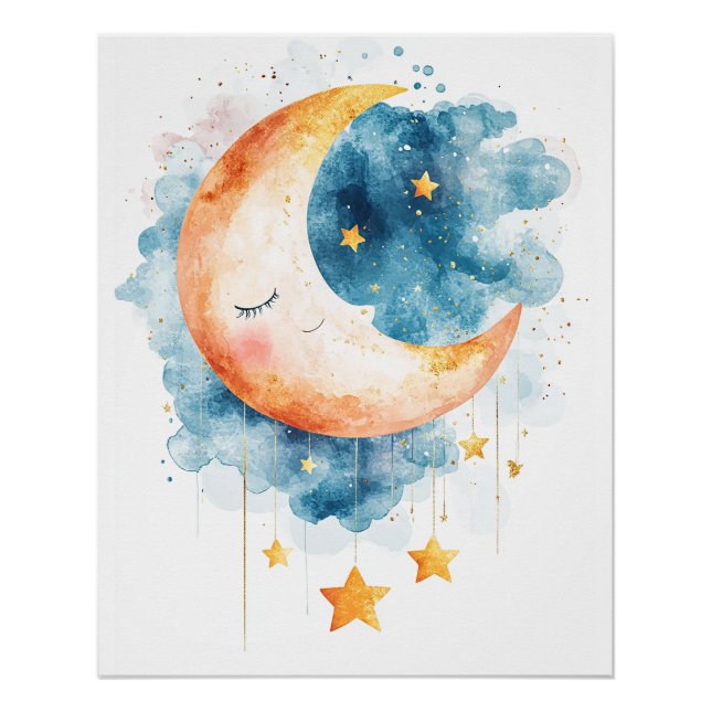Pôster Celestial Dreams Watercolor (Frente)