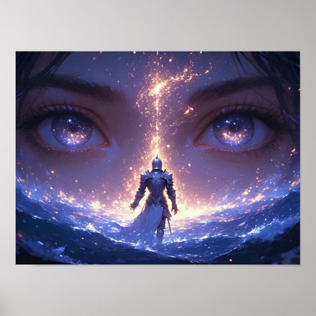 Poster Celestial Eyes and the Lone Knight  (Frente)