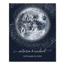 Celestial Full Moon e Stars Wedding Bem-vindo