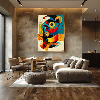 Poster Celestial Harmony – Mid-Century Geometric Flow Wal