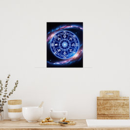 Poster Celestial Harmony Zodiac Mandala | Arte de Parede 