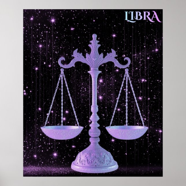 Poster Celestial Libra – Astrology Art (Frente)